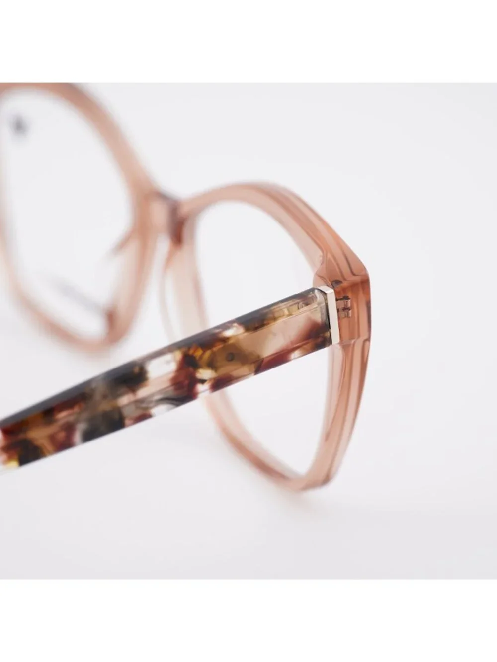 Marchon M-5041 204 Eyeglasses Taupe Crystal 54mm Square Frame